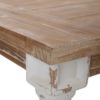 601324 Mesa de centro diseño vintage 120 madera blanco y natural con desgastes - Imagen 4