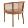 601220 Sillón o silla con reposabrazos diseño vintage madera de teka y respaldo ratán - Imagen 3