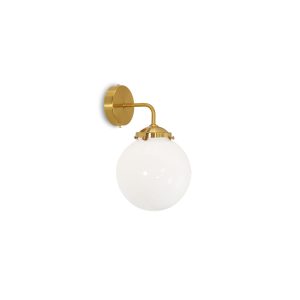 MB3199-GD Aplique o lámpara de pared diseño vintage Art Decó 32 metal y esfera cristal