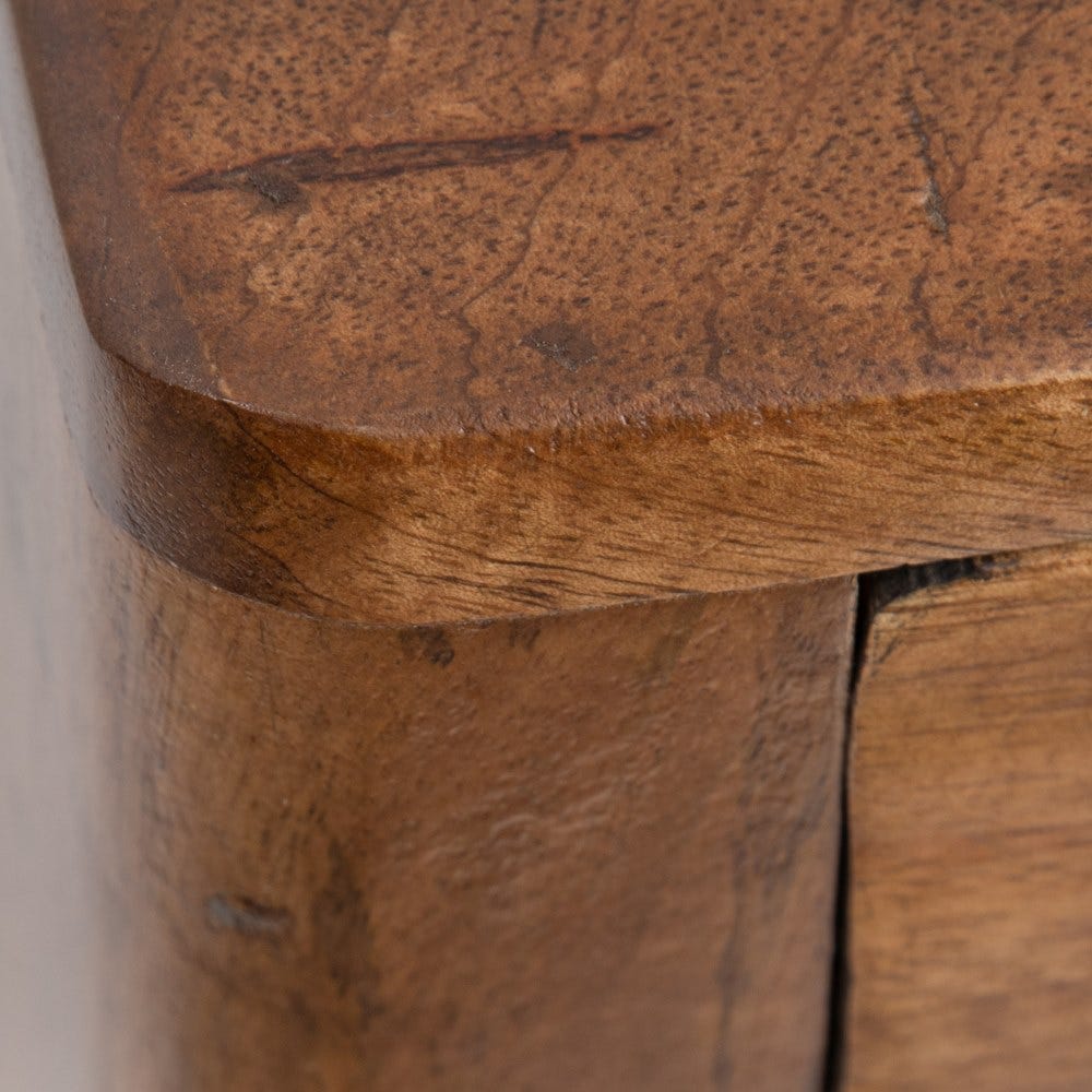 603040 Mueble de televisión diseño vintage colonial 210 madera mango marrón - Imagen 3