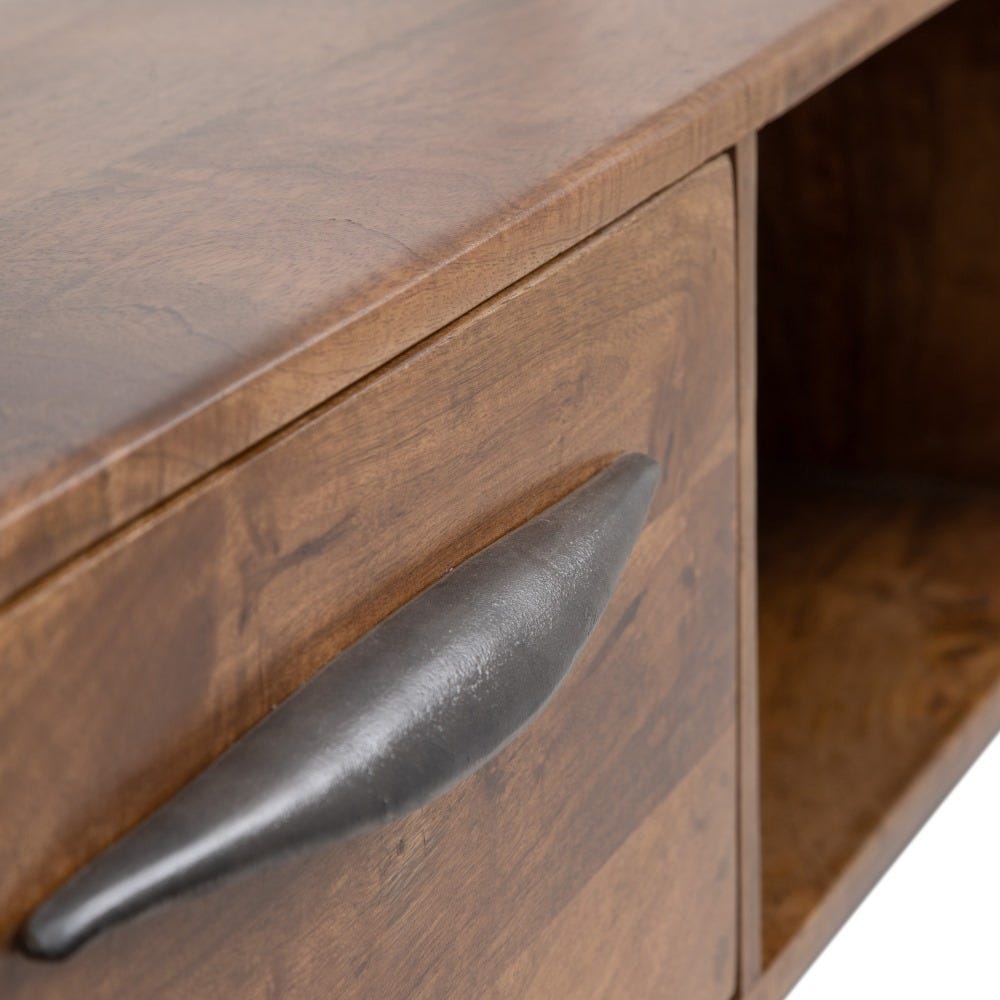 603040 Mueble de televisión diseño vintage colonial 210 madera mango marrón - Imagen 2