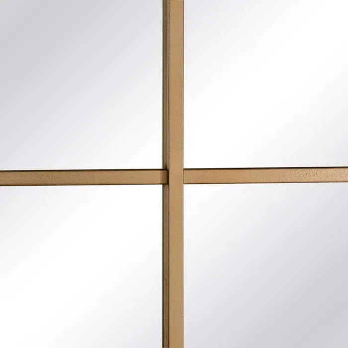 600433 Espejo rectangular tipo ventana 180 hierro color oro - Imagen 2