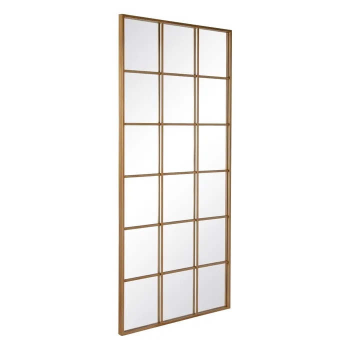 600433 Espejo rectangular tipo ventana 180 hierro color oro - Imagen 4