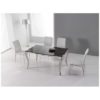 Mesa de comedor TITANIC de diseño moderno 150 piedra y acero - Imagen 2