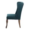 914009 Sillón de diseño clásico NELSON tapizado lino capitoné verde oscuro y tachuelas - Imagen 5