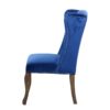 914011 Sillón de diseño clásico NELSON tapizado terciopelo capitoné azul y tachuelas - Imagen 5