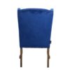 914011 Sillón de diseño clásico NELSON tapizado terciopelo capitoné azul y tachuelas - Imagen 4