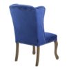 914011 Sillón de diseño clásico NELSON tapizado terciopelo capitoné azul y tachuelas - Imagen 3