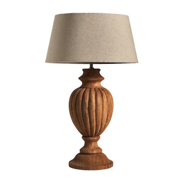 29533 Lámpara de sobremesa de diseño provenzal 60 madera de mango