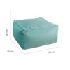 127296 Puff para exterior GISSELE 70 bastidor aluminio tapicería ARUBA - Imagen 2