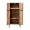 A337 Armario de diseño oriental 86 madera con desgastes y dibujos geométricos azul - Imagen 3