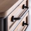 29638 Mesita de noche de diseño industrial ISLIP 58 madera y hierro - Imagen 3