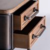 29638 Mesita de noche de diseño industrial ISLIP 58 madera y hierro - Imagen 5