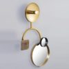 247064 Aplique lámpara de pared de diseño moderno OSHAWA latón dorado, dorado envejecido y negro - Imagen 2