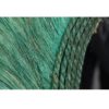 911103 Espejo decorativo de diseño étnico PALU Ø90 fibras naturales color verde esmeralda - Imagen 3
