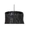 Lámpara de techo diseño étnico vintage fibras naturales color negro 3
