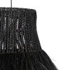 Lámpara de techo diseño étnico vintage fibras naturales color negro 4