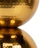 Mesa de comedor redonda de diseño Art decó hierro negro y esferas doradas 5