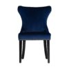 29545 Silla de diseño clásico ISELLA tapizado terciopelo azul marino capitoné con tachuelas doradas - Imagen 3