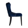 29545 Silla de diseño clásico ISELLA tapizado terciopelo azul marino capitoné con tachuelas doradas - Imagen 4