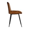 29688 Silla de diseño vintage MORTON piel marrón y hierro negro - Imagen 3