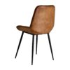 29688 Silla de diseño vintage MORTON piel marrón y hierro negro - Imagen 4