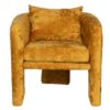 930017 Sillón de diseño Art Decó VELVET TURKU tapizado terciopelo color mostaza - Imagen 4