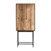 29670 Armario de diseño industrial TRAP 160 metal negro y madera de mango - Imagen 2