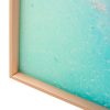 Cuadro cristal rectangular diseño abstracto con marco rosa morado azul y dorado 5