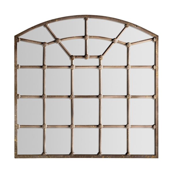 22161 Espejo de diseño ventana GLEFF 98 metal negro envejecido