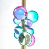 Lámpara de techo de diseño vintage art decó metal dorado cristal multicolor 3