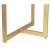 288026 Mesa comedor diseño rústico vintage 160 madera de mango y metal dorado - Imagen 7