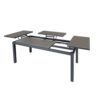 127376 Mesa de centro elevable AGNES 120 aluminio negro y cristal topo - Imagen 2