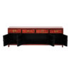 A309 Mueble de televisión diseño oriental 160 madera rojo dibujos flores - Imagen 2