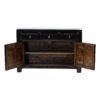 A331 Aparador diseño oriental 130 madera antigua negro con desgastes - Imagen 2