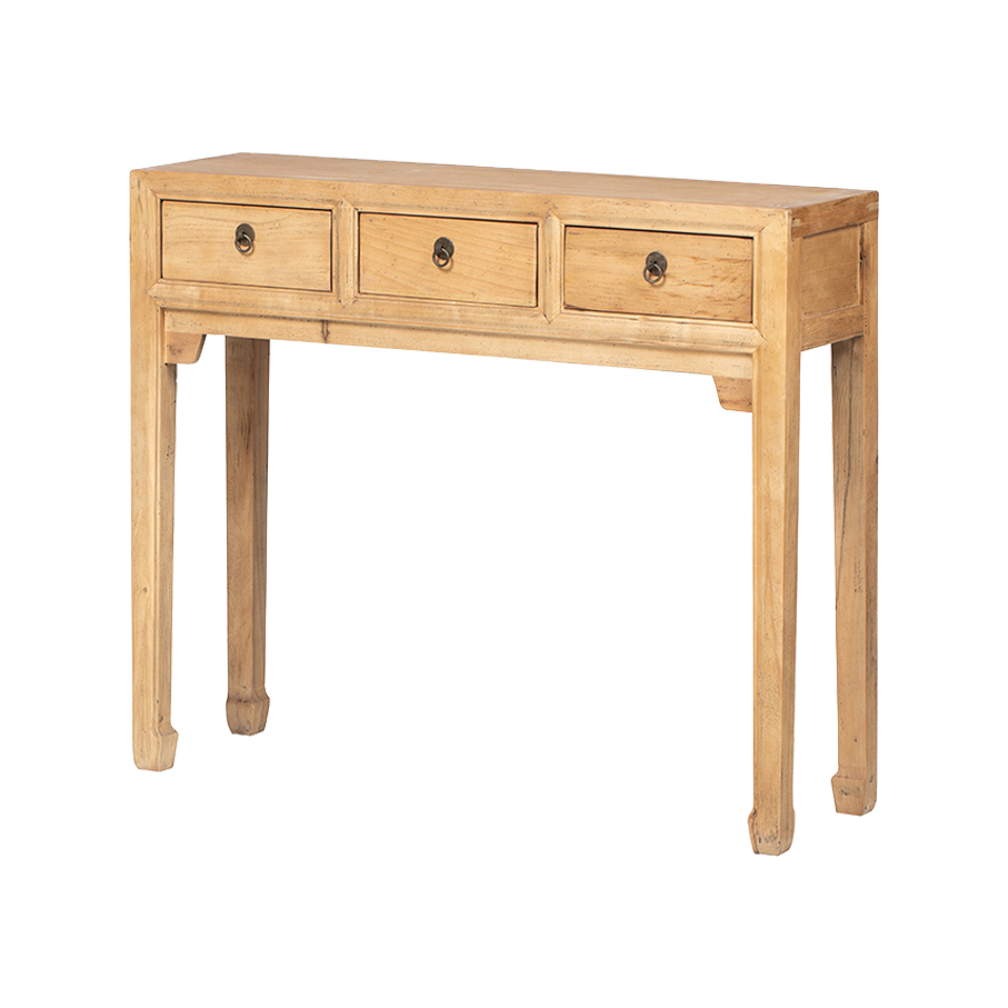 A334 Consola de diseño rústico oriental 100 madera acabado natural