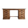 31165 Escritorio de diseño rústico colonial SEARCY 180 madera de mango natural - Imagen 2