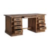 31165 Escritorio de diseño rústico colonial SEARCY 180 madera de mango natural - Imagen 3