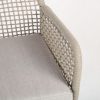 ROSANA Sillón o silla con reposabrazos para exterior metal y cuerda gris