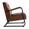 31160 Sillón de diseño vintage NEWRY piel marrón y hierro - Imagen 3