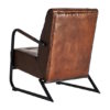 31160 Sillón de diseño vintage NEWRY piel marrón y hierro - Imagen 4
