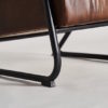 31160 Sillón de diseño vintage NEWRY piel marrón y hierro - Imagen 6