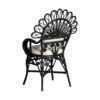 30015 Sillón de diseño vintage NULVI ratán negro con cojines - Imagen 4