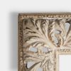 29335 Espejo rectangular de gran tamaño de diseño clásico provenzal 127x98 poliuretano color crema - Imagen 2