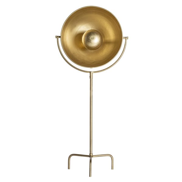 30140 Lámpara de pie estilo Art Decó LURE 163 hierro acabado dorado