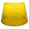 908011 Mesa de centro redonda de diseño Art Decó 75 acero inoxidable y cristal amarillo