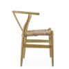 706051 Sillón inspiración Whisbone NIMES madera acabado verde decapado y ratán - Imagen 2