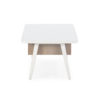 76457/17 Mesa de centro de diseño moderno 106 madera color blanco y natural con patina gris - Imagen 3