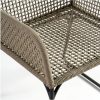 ROSANA-C Sillón o silla con reposabrazos para exterior metal y cuerda cemento