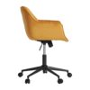 31296 Silla elevable de diseño Art Decó BLERE tapizado color mostaza con ruedas - Imagen 3